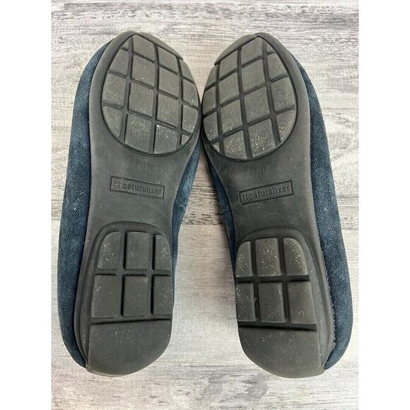 Naturalizer N5 Womens Size 7M Suede Chain Loafers Navy Blue Slip-On Casual Shoes - Picture 8 of 8